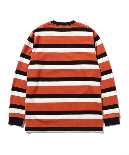 BEAMS PLUS（ビームスプラス）の「BEAMS PLUS / インレーストライプ ポケット Tシャツ（Tシャツ/カットソー・メンズ・ブラック/ブラウン/オレンジ・SMALL/MEDIUM/LARGE/X-LARGE）」の12枚目の写真