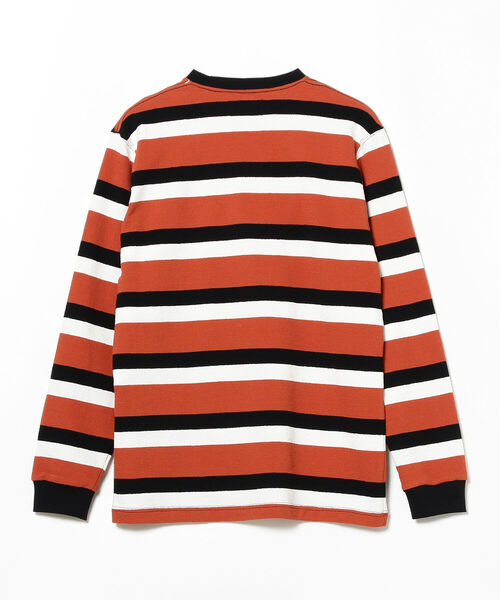 BEAMS PLUS（ビームスプラス）の「BEAMS PLUS / インレーストライプ ポケット Tシャツ（Tシャツ/カットソー・メンズ・ブラック/ブラウン/オレンジ・SMALL/MEDIUM/LARGE/X-LARGE）」の9枚目の写真