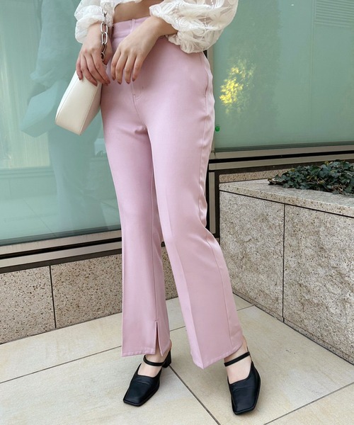 one after another NICE CLAUP(ワンアフターアナザーナイスクラップ)の「【サイズ展開あり】美脚パンツ 2023SS(デニムパンツ・レディース・ライトブルー/ピンク/アイボリー/ブルー・SMALL/MEDIUM)」の4枚目の写真