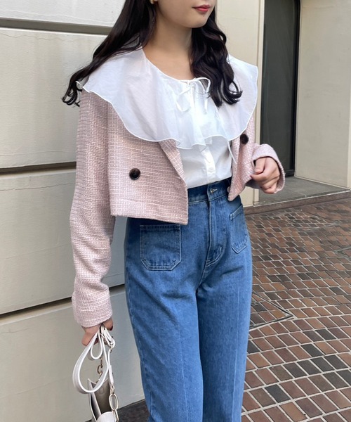 one after another NICE CLAUP(ワンアフターアナザーナイスクラップ)の「【サイズ展開あり】美脚パンツ 2023SS(デニムパンツ・レディース・ライトブルー/ピンク/アイボリー/ブルー・SMALL/MEDIUM)」の7枚目の写真