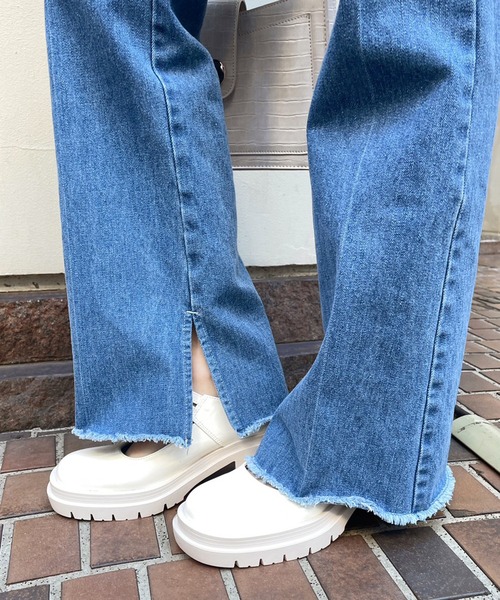 one after another NICE CLAUP(ワンアフターアナザーナイスクラップ)の「【サイズ展開あり】美脚パンツ 2023SS(デニムパンツ・レディース・ライトブルー/ピンク/アイボリー/ブルー・SMALL/MEDIUM)」の11枚目の写真