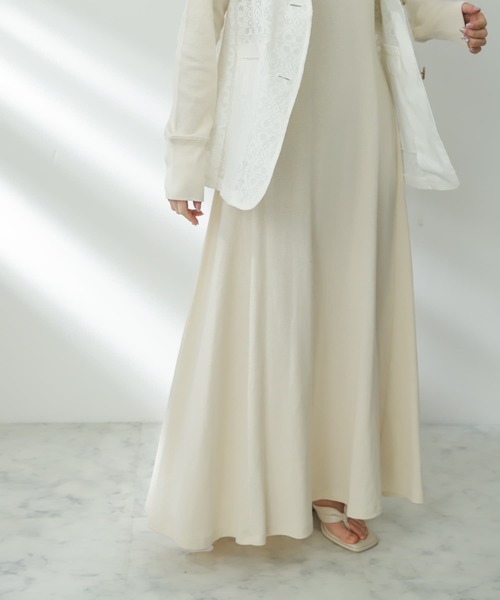 SENSE OF PLACE by URBAN RESEARCH（センスオブプレイスバイアーバンリサーチ）の「2WAYフレアロングカットワンピース（ワンピース・レディース・アイボリー/ブラック/グレー・ONE/S）」の7枚目の写真