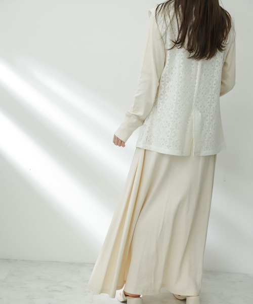 SENSE OF PLACE by URBAN RESEARCH（センスオブプレイスバイアーバンリサーチ）の「2WAYフレアロングカットワンピース（ワンピース・レディース・アイボリー/ブラック/グレー・ONE/S）」の9枚目の写真