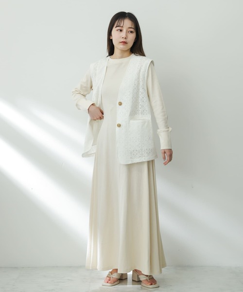 SENSE OF PLACE by URBAN RESEARCH（センスオブプレイスバイアーバンリサーチ）の「2WAYフレアロングカットワンピース（ワンピース・レディース・アイボリー/ブラック/グレー・ONE/S）」の10枚目の写真