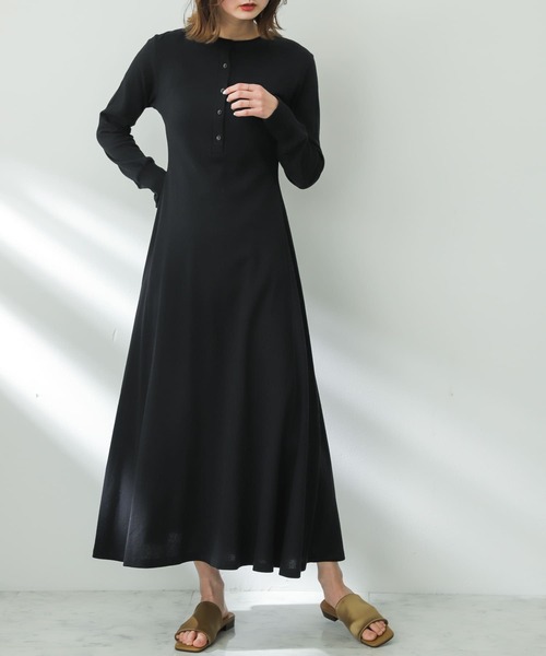 SENSE OF PLACE by URBAN RESEARCH（センスオブプレイスバイアーバンリサーチ）の「2WAYフレアロングカットワンピース（ワンピース・レディース・アイボリー/ブラック/グレー・ONE/S）」の17枚目の写真