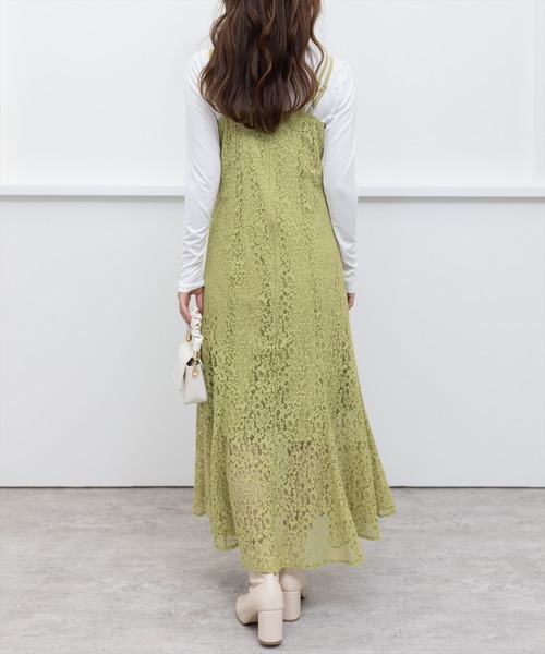 clear（クリア）の「レースキャミワンピース（ワンピース・レディース・ブルー/アイボリー/グリーン・F）」の20枚目の写真