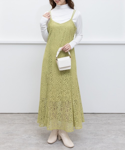 clear（クリア）の「レースキャミワンピース（ワンピース・レディース・ブルー/アイボリー/グリーン・F）」の18枚目の写真