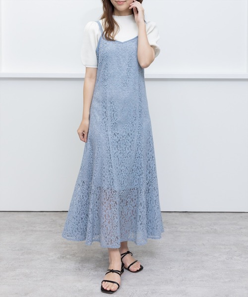 clear（クリア）の「レースキャミワンピース（ワンピース・レディース・ブルー/アイボリー/グリーン・F）」の22枚目の写真