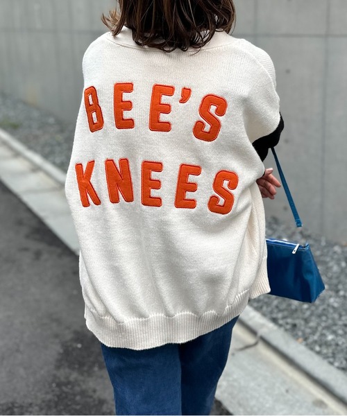 mi via loca（ミヴィアロカ）の「バックロゴアップリケ ニットカーディガン（カーディガン/ボレロ・レディース・オフホワイト/ブラック/ラベンダー/ブラック×ホワイト・FREE）」の21枚目の写真