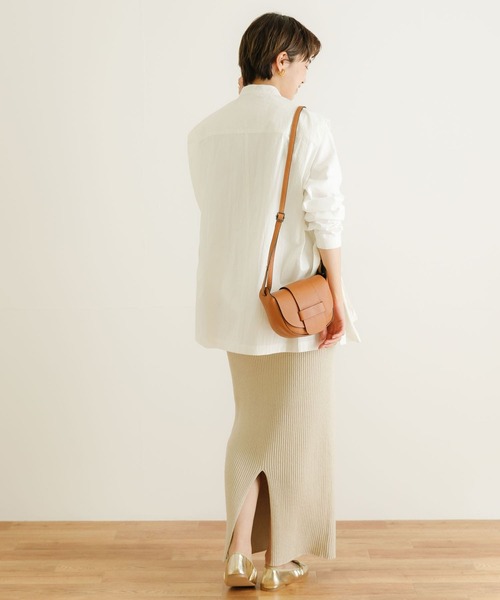 URBAN RESEARCH（アーバンリサーチ）の「シルクネップリブニットスカート（スカート・レディース・ベージュ/ブラック・FREE）」の22枚目の写真