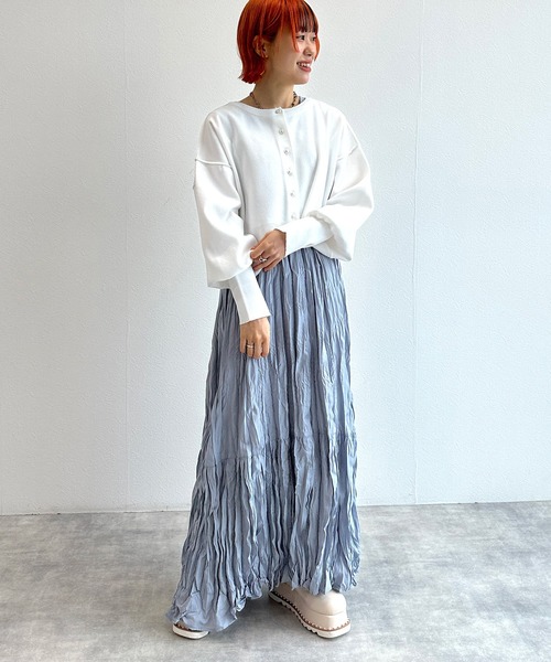 w closet（ダブルクローゼット）の「クロップドカーディガン（カーディガン/ボレロ・レディース・ピンク系/イエロー/グリーン/ブラック/オフホワイト・FREE）」の19枚目の写真