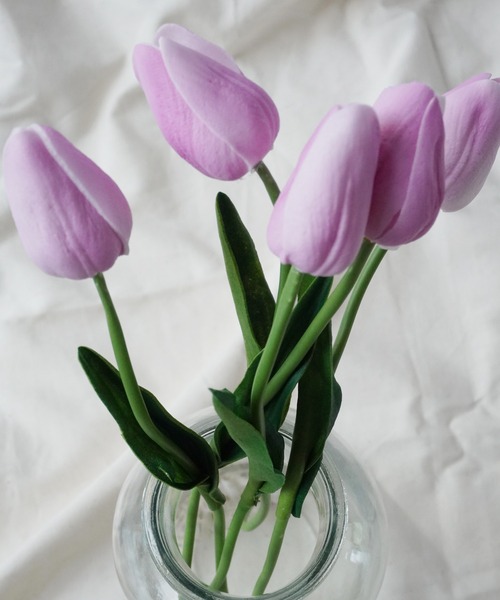 Port（ポート）の「ふんわり チューリップ 5本セット / 造花 / 韓国風インテリア（インテリア雑貨・レディース・オレンジ/イエロー/ホワイト/ピンク/ピンク系その他/レッド/ライトパープル/オレンジ系その他/ピンク系その他2・FREE）」の3枚目の写真