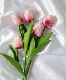 Port（ポート）の「ふんわり チューリップ 5本セット / 造花 / 韓国風インテリア（インテリア雑貨）」