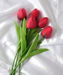 Port（ポート）の「ふんわり チューリップ 5本セット / 造花 / 韓国風インテリア（インテリア雑貨）」