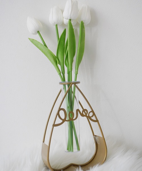 Port（ポート）の「ふんわり チューリップ 5本セット / 造花 / 韓国風インテリア（インテリア雑貨・レディース・オレンジ/イエロー/ホワイト/ピンク/ピンク系その他/レッド/ライトパープル/オレンジ系その他/ピンク系その他2・FREE）」の2枚目の写真