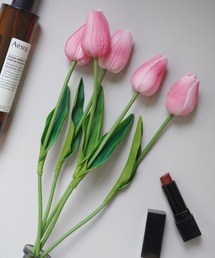 Port（ポート）の「ふんわり チューリップ 5本セット / 造花 / 韓国風インテリア（インテリア雑貨）」