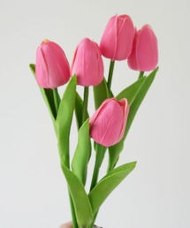 Port（ポート）の「ふんわり チューリップ 5本セット / 造花 / 韓国風インテリア（インテリア雑貨）」
