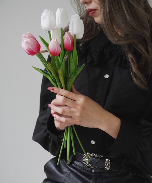 Port（ポート）の「ふんわり チューリップ 5本セット / 造花 / 韓国風インテリア（インテリア雑貨・レディース・オレンジ/イエロー/ホワイト/ピンク/ピンク系その他/レッド/ライトパープル/オレンジ系その他/ピンク系その他2・FREE）」の12枚目の写真