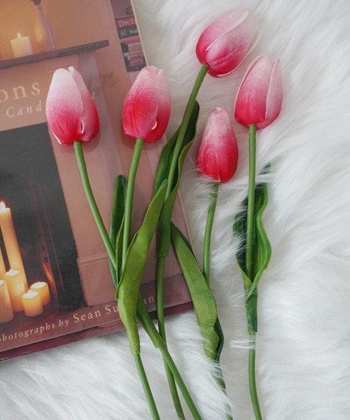セール】ふんわり チューリップ 5本セット / 造花 / 韓国風インテリア