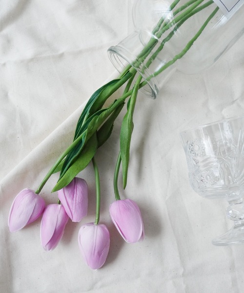 Port（ポート）の「ふんわり チューリップ 5本セット / 造花 / 韓国風インテリア（インテリア雑貨・レディース・オレンジ/イエロー/ホワイト/ピンク/ピンク系その他/レッド/ライトパープル/オレンジ系その他/ピンク系その他2・FREE）」の18枚目の写真