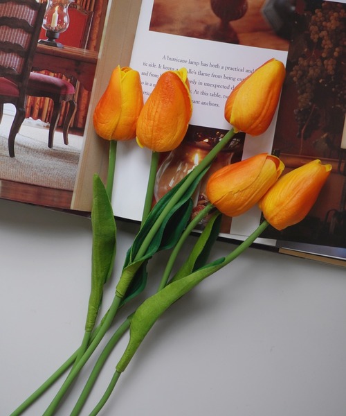 Port（ポート）の「ふんわり チューリップ 5本セット / 造花 / 韓国風インテリア（インテリア雑貨・レディース・オレンジ/イエロー/ホワイト/ピンク/ピンク系その他/レッド/ライトパープル/オレンジ系その他/ピンク系その他2・FREE）」の14枚目の写真