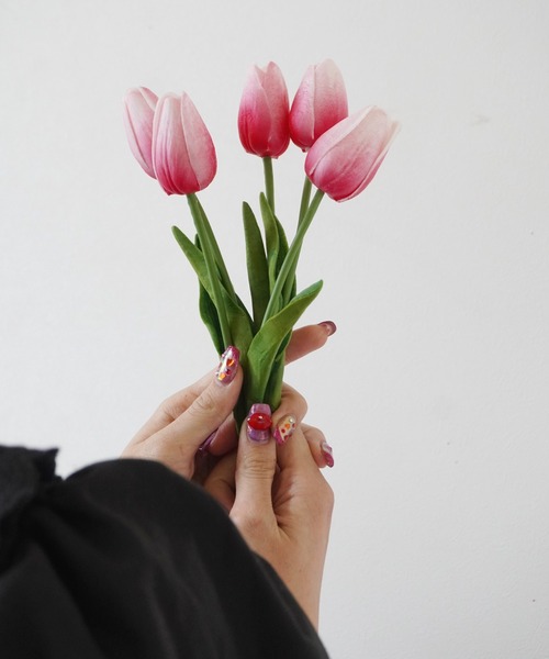 Port（ポート）の「ふんわり チューリップ 5本セット / 造花 / 韓国風インテリア（インテリア雑貨・レディース・オレンジ/イエロー/ホワイト/ピンク/ピンク系その他/レッド/ライトパープル/オレンジ系その他/ピンク系その他2・FREE）」の13枚目の写真