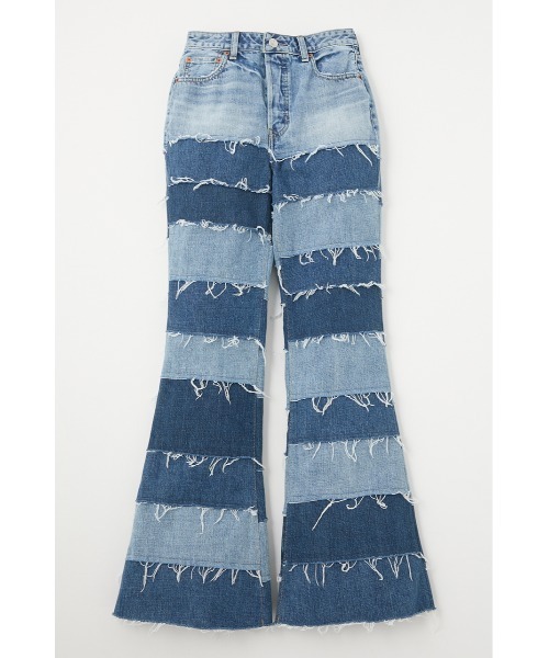 パンツ MOUSSY BLOCK PATCHING HW FLARE MOUSSY（マウジー）の「BLOCK PATCHING HW FLARE（デニムパンツ