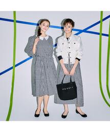 To b.by agnes b. 英国風 チェック柄ノースリーブワンピース 38 To b. by agnès b. - To b.by agnes b. 英国風 チェック柄