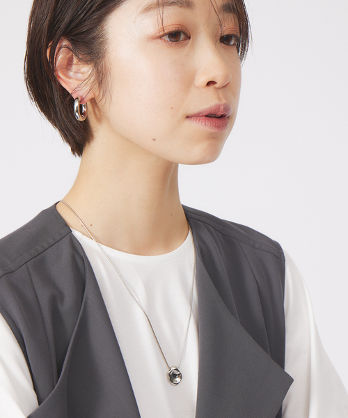 qualite（カリテ）の「オーバルチャームアジャスドネックレス（ネックレス・レディース・シルバー/ゴールド・フリー）」の7枚目の写真