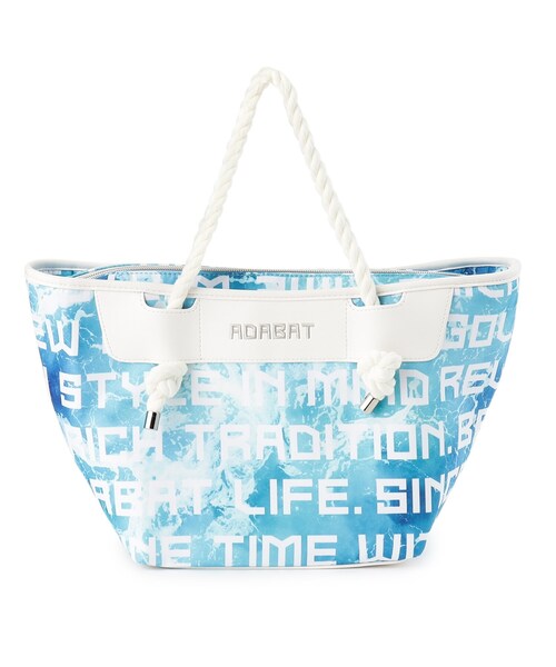 adabat（アダバット）の「◆ロープハンドル ロゴデザイン カートバッグ（トートバッグ・レディース・ライトグリーン系/ブルー系5・00）」の3枚目の写真