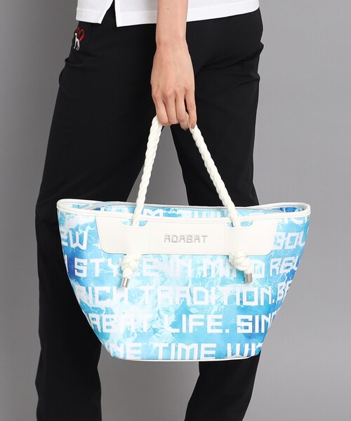 adabat（アダバット）の「◆ロープハンドル ロゴデザイン カートバッグ（トートバッグ・レディース・ライトグリーン系/ブルー系5・00）」の14枚目の写真