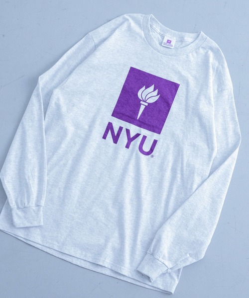 ITEMS URBANRESEARCH(アイテムズ アーバンリサーチ)の「『別注』カレッジロゴプリント ロングスリーブTシャツ(Tシャツ/カットソー・メンズ・ホワイト系その他/ホワイト/ネイビー/オートミール/ブルー系その他/グレー系その他・MEDIUM/LARGE)」の3枚目の写真