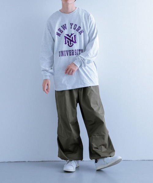 ITEMS URBANRESEARCH(アイテムズ アーバンリサーチ)の「『別注』カレッジロゴプリント ロングスリーブTシャツ(Tシャツ/カットソー・メンズ・ホワイト系その他/ホワイト/ネイビー/オートミール/ブルー系その他/グレー系その他・MEDIUM/LARGE)」の12枚目の写真