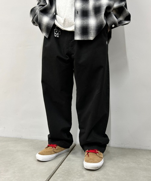WHO'S WHO gallery（フーズフーギャラリー）の「COOPER FACT刺繍ワイドチノパンツ（チノパンツ・メンズ・ベージュ/ネイビー/ブラック/ネイビー系1/ブラック系その他/ベージュ系その他・FREE/LARGE）」の9枚目の写真