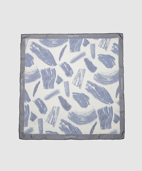 SASQUATCHfabrix.（サスクワァッチファブリックス）の「MOKUME STAMP SILK SCARF（ストール/ショール・メンズ・ホワイト系その他/ブラウン系その他・FREE）」の2枚目の写真