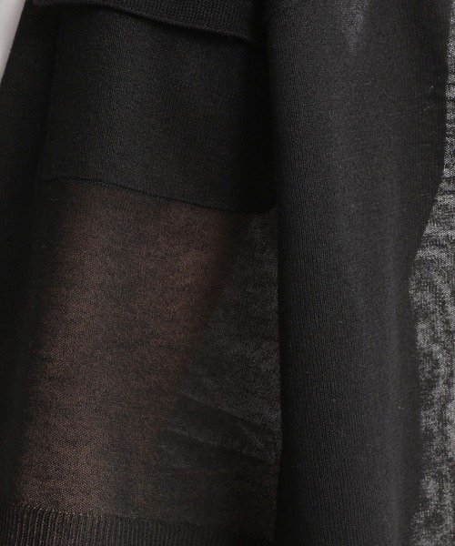 Andemiu（アンデミュウ）の「シアーポケツキカーディガン904564（カーディガン/ボレロ・レディース・ベージュ/オレンジ/ブラック/オフホワイト・FREE）」の19枚目の写真