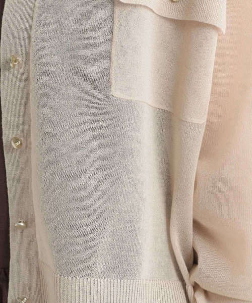 Andemiu（アンデミュウ）の「シアーポケツキカーディガン904564（カーディガン/ボレロ・レディース・ベージュ/オレンジ/ブラック/オフホワイト・FREE）」の20枚目の写真