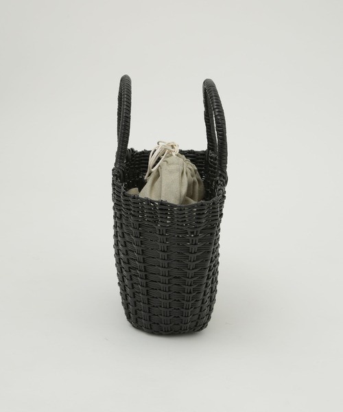 NANO universe（ナノユニバース）の「LB.03/ビストロバッグ（かごバッグ・レディース・ホワイト/ブラック・FREE）」の10枚目の写真