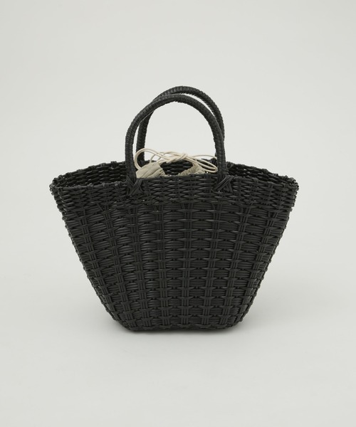 NANO universe（ナノユニバース）の「LB.03/ビストロバッグ（かごバッグ・レディース・ホワイト/ブラック・FREE）」の3枚目の写真