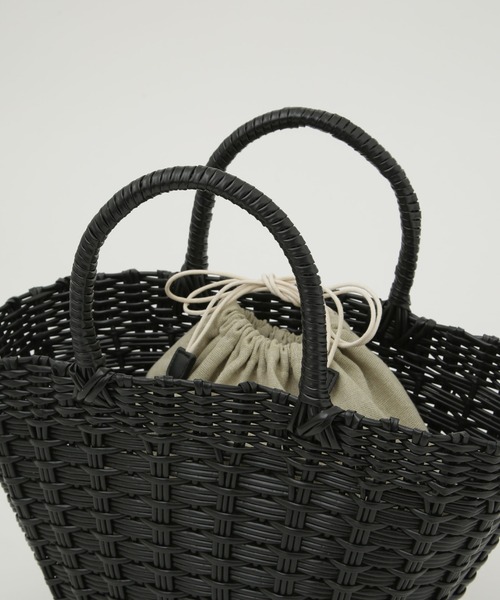 NANO universe（ナノユニバース）の「LB.03/ビストロバッグ（かごバッグ・レディース・ホワイト/ブラック・FREE）」の14枚目の写真