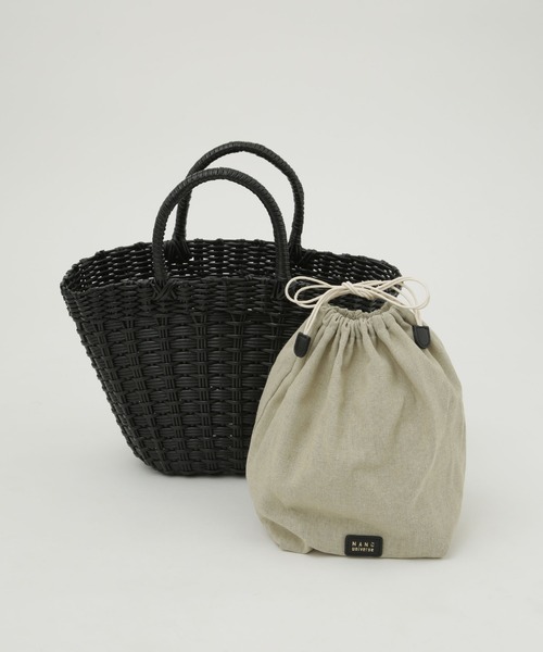 NANO universe（ナノユニバース）の「LB.03/ビストロバッグ（かごバッグ・レディース・ホワイト/ブラック・FREE）」の5枚目の写真