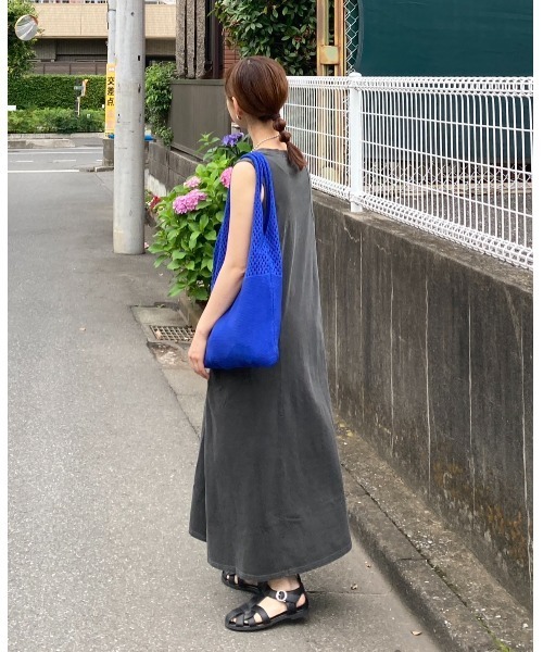 CORNERS(コーナーズ)の「切り替えデザインノースリーブロングワンピース(ワンピース・レディース・アイボリー/ネイビー/ライトグリーン/チャコールグレー/グレイッシュベージュ・M/L)」の15枚目の写真