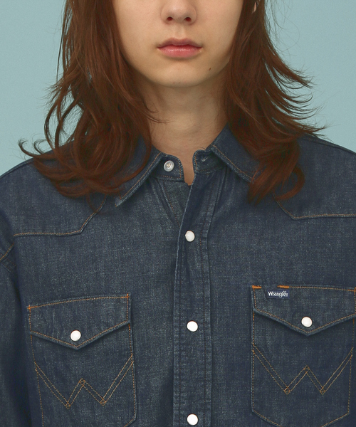 Wrangler（ラングラー）の「Wrangler/ラングラー / デニムシャツ / ウエスタンシャツ/ デニシャツ/127MW（シャツ/ブラウス・メンズ・ダークネイビー・LL/M/L）」の7枚目の写真