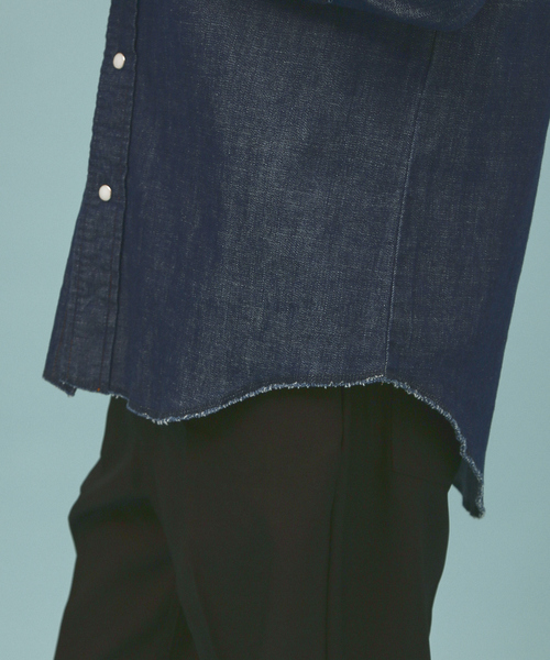 Wrangler（ラングラー）の「Wrangler/ラングラー / デニムシャツ / ウエスタンシャツ/ デニシャツ/127MW（シャツ/ブラウス・メンズ・ダークネイビー・LL/M/L）」の10枚目の写真