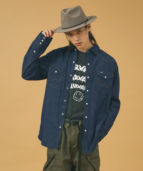 Wrangler（ラングラー）の「Wrangler/ラングラー / デニムシャツ / ウエスタンシャツ/ デニシャツ/127MW（シャツ/ブラウス・メンズ・ダークネイビー・LL/M/L）」の12枚目の写真
