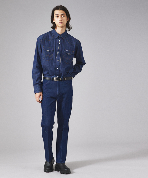 Wrangler（ラングラー）の「Wrangler/ラングラー / デニムシャツ / ウエスタンシャツ/ デニシャツ/127MW（シャツ/ブラウス・メンズ・ダークネイビー・LL/M/L）」の16枚目の写真