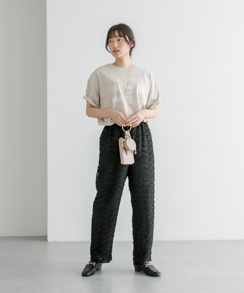 PUAL CE CIN（ピュアルセシン）の「ジャガードフリンジパンツ（その他パンツ・レディース・ナチュラル/ブラック・FREE）」の9枚目の写真
