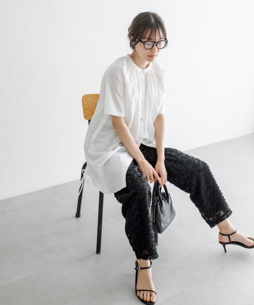 PUAL CE CIN（ピュアルセシン）の「ジャガードフリンジパンツ（その他パンツ・レディース・ナチュラル/ブラック・FREE）」の11枚目の写真