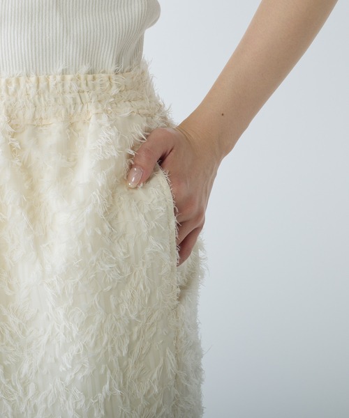 PUAL CE CIN（ピュアルセシン）の「ジャガードフリンジパンツ（その他パンツ・レディース・ナチュラル/ブラック・FREE）」の18枚目の写真