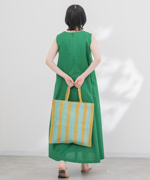 KATHARINE ROSS（キャサリンロス）の「【KATHARINE ROSS】TARANGO JUTE チェック/ストライプ（かごバッグ・レディース・ブラック/オレンジ/ライトブルー・MEDIUM）」の19枚目の写真